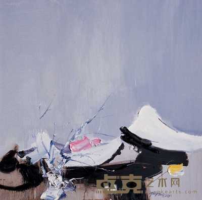 金捷 2005年作 粉溢暮融 100×100cm